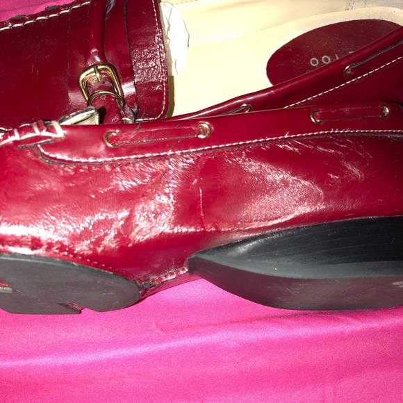 Red Me Too Loafer with Gold Buckle - Picture 8 of 9